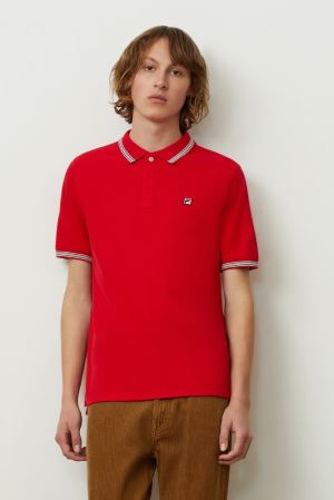 FILA Matcho 3 Polos Red,Mens Clothing | CA.GSVFEK849